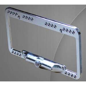  CCD License Plate Mount Rear View Backup Camera with 180 