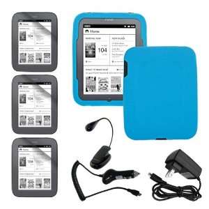   Black Rapid Wall Charger + Black Car Charger + Blue LED Book Light for