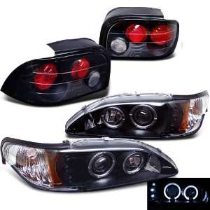   Ford Mustang Twin Halo LED Projector Head+tail Lights Brand New Set