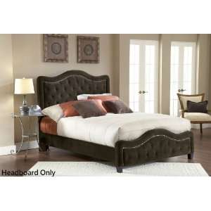 Queen Size Headboard with Button Tufted Design in Chocolate Finish