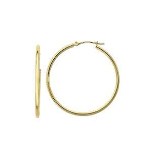  Klassics 10k Yellow Gold Hoop Earrings, (0.9 Diameter) Jewelry