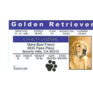 Golden Retriever Loyalty Dog Collectors Card Sports 
