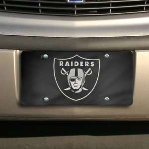   Oakland Raiders Black Mirrored License Plate