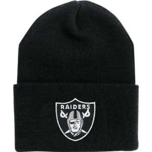 Oakland Raiders Black Cuffed Knit Hat 