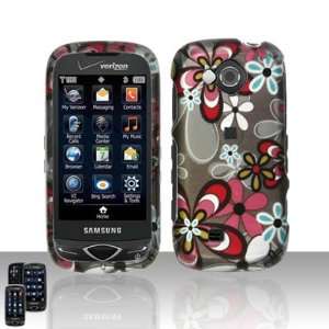  White Blue Pink Daisy Flower Rubberized Design Snap on 