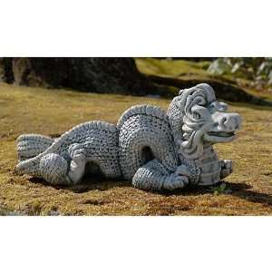   Campania Large Dragon Garden Statue, Greystone Patio, Lawn & Garden