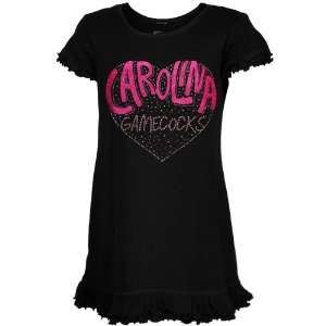   Preschool Girls Black Glitter Heart Logo Dress