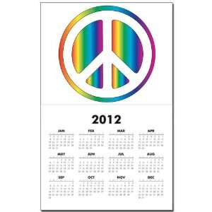 Calendar Print w Current Year Chromatic Peace Symbol