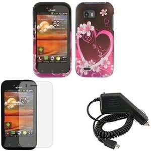 iFase Brand LG Maxx Q/myTouch Q Combo Purple Love Protective Case 