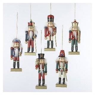 Red & White Hand Painted Wooden 5.5 Inch Soldier Nutcracker Christmas 