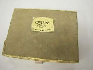 Vintage Playing Card Box Congress Cel U Tone Cards  