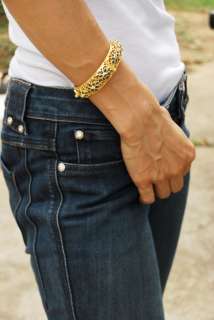   CT Natural Blue Sapphire 18K GOLD Bangle Bracelet Vintage Fine Jewelry