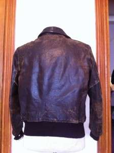 VINTAGE 1940s MCGREGOR GOATSKIN LEATHER JACKET SIZE 40  