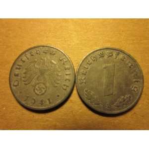  German coin 1 Reichspfennig(zinc) 1941A 