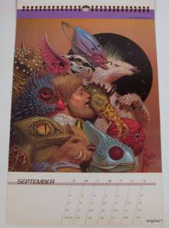 calendar 1984 85 Fantasy Michael Whelan 16 mths usable 2012 2013 