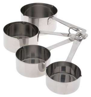 Amco Basic Ingredients Stainless Steel Measuring Cups Set of 4  