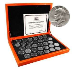 1971 1978 US Eisenhower Silver Dollars Brilliant Uncirculated 32 Coin 