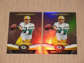 2011 TOPPS PLATINUM FOOTBALL AARON RODGERS LOT OF 2 CARDS   
