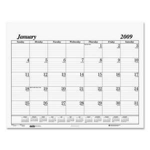  One Color 2009 Monthly Desk Pad Calendar Refill, 22w x 17h 
