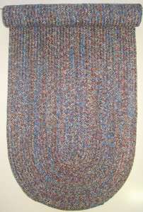 BRAIDED RUNNER RUG 2 x 6 Lots of Color MULTICOLOR  