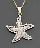    14k Gold Diamond Starfish Pendant (1/4 ct. t.w.) customer 