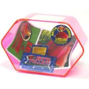  Betta Condo 1 Gallon Hexagon Pink (Catalog Category Aquarium 