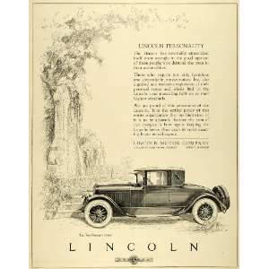  1923 Ad Lincoln Motor Vehicle Detroit Ford Michigan Coupe 