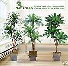 THREE 6 Artificial Palm Trees Yucca, Cycas, Bird Nest