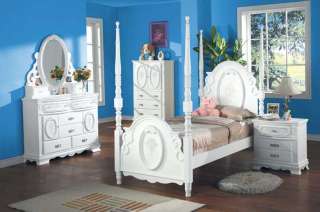 New 4pcs Youth Kid Full / Twin Girl Bedroom Set, #A1677  