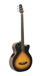 NEW PRO QUALITY 5 STRING ACOUSTIC ELECTRIC BASS GUITAR w/ SOLD SPRUCE 