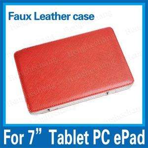 NEW Red 7” 7 inch Leather Case Android Tablet PC_MID/ePad/A9/Galaxy 