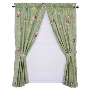  Curtain Coventry Medium Scale Floral 68 by 72 Inch Tailored Panel 