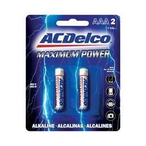  AC Delco AAA Maximum Power Alkaline Battery   2 Pack 