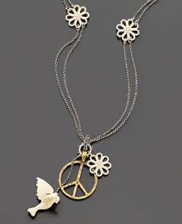   Brand Necklace, Dove and Peace Sign   Jewelry & Watchess