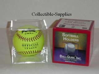 12 SOFTBALL CUBES / SQUARE DISPLAY CUBE CASES  