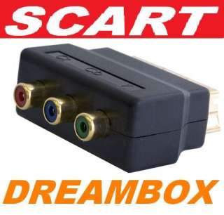 RGB SCART ADAPTER TO RCA COMPONENT DM500 A/V DREAMBOX  