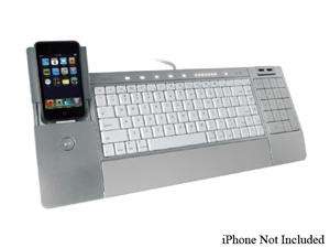  iHome iConnect Media Keyboard With iPod Dock (Silver) Model IH K231MS