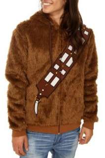  Star Wars Chewbacca Furry Zip Hoodie 2XL Clothing