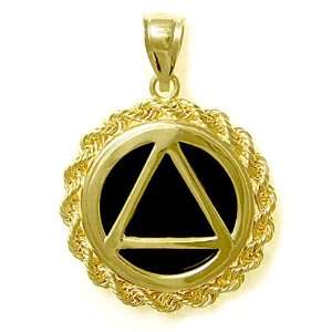 Alcoholics Anonymous AA Symbol Pendant, #1029, 7/8 Wide and 1 3/16 