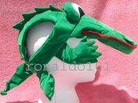 GATOR HAT NEW GREEN PLUSH VELVET ANIMAL GAG ALLIGATOR  