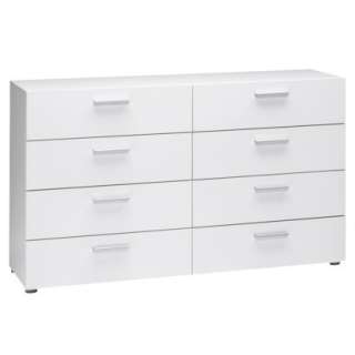 Pepe 8 Drawer Double Dresser   White.Opens in a new window