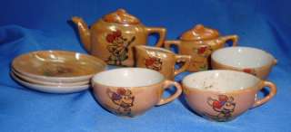 Old Vintage Porcelain Mickey Mouse Tea Set from Japan  