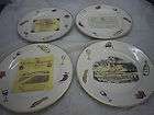 French wine design appetizer or cheese plates set of 4 Unused