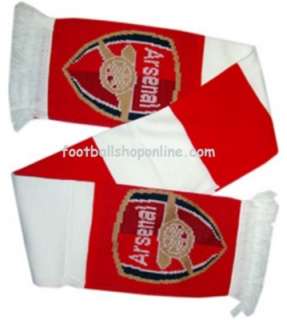Arsenal Red Jacquard Crest & Stripe Scarf  