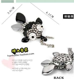 Good Luck big eyes full crystal Red Goldfish necklace  