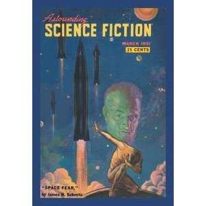  Vintage Art Astounding Science Fiction Space Fear   01972 