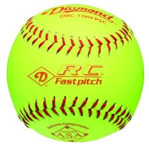 Diamond Reduced Compression Fastpitch Softball, ASA Stamped, Dozen 