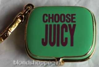 Juicy Couture GREEN MINT TIN CRYSTAL GEMS CHARM Opens Food RETRO NEW 