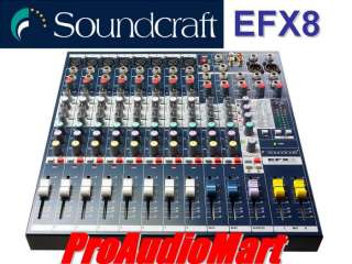 Soundcraft EFX8 EFX 8 8 Channel Audio Mixer New  