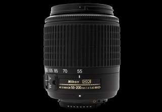 Nikon 55 200mm f/4 5.6G ED AF S DX Zoom Nikkor Autofocus Lens 